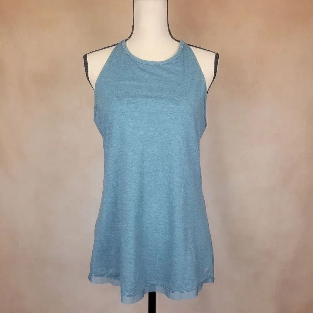 Apana Yoga Racerback Top Blue Teal Size Medium
